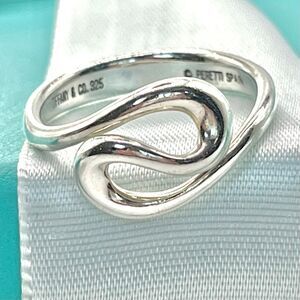 Tiffany & Co Vintage Elsa Peretti Open Wave Ring - Silver - sz 6.5